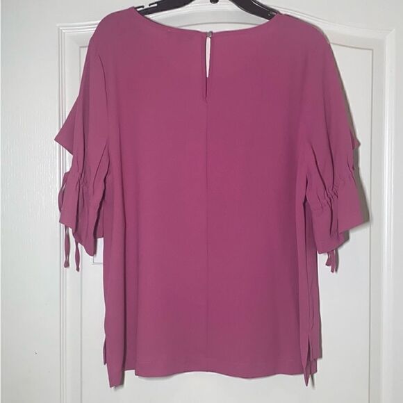 NWT MSRP $69 1.STATE Ruffle Tie Sleeve Blouse Women's Size Large - Picture 6 of 8